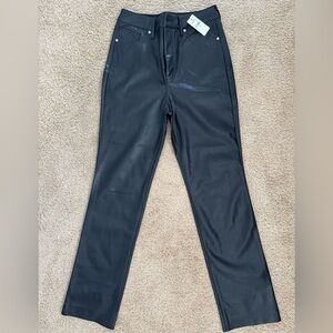 Express Charcoal Leather Pants